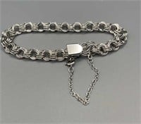 Sterling Silver Triple Chain Bracelet 14 grams