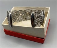 Silver? Braided Cuff Bracelet