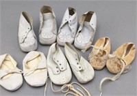Vintage 1960 Baby Shoes White, S 2 & 3