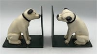 Pair of Vintage RCA Nipper Dog Cast Iron Bookends