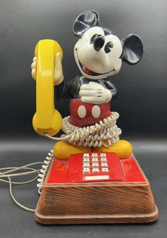 VTG MICKEY MOUSE FIGURAL PUSH BUTTON Phone