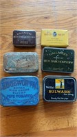 Six antique tobacco tins, includes Edgeworth