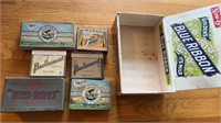 7 antique tobacco boxes, these are all cardboard