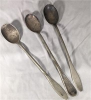 W. R. Silver plated Long Dessert/Cocktail Spoons