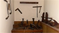 Collection of 18 antique tools, hand tools,