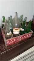 Par T pack Wood bottle crate filled with bottles