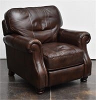 Bassett Leather Pushback Recliner Chair