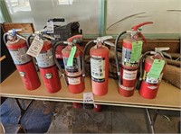 6 Various Sized Portable Fire Extinguishers