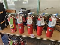 5 Various Sized Portable Fire Extinguishers