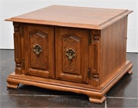 French Provincial Square Storage End Table