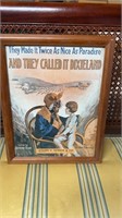 Framed antique sheet music titled “they made it