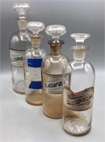 Vintage Fluorescing Apothecary Bottles