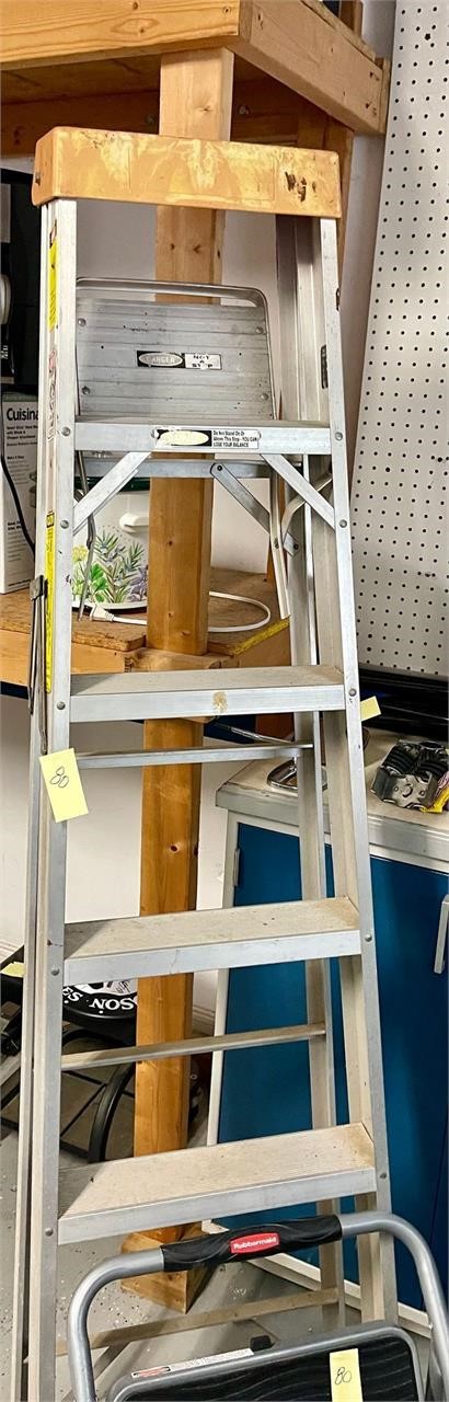 6 ft aluminum ladder and step stool