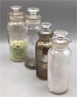 Vintage Fluorescing Apothecary Bottles