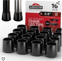 X-Protector Rubber Chair Leg Caps - 16 PCS 20mm