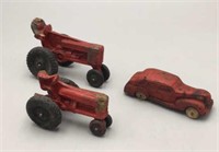 Red Arcor Tractors & Red Auburn Rubber Corp Car