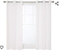 Deconovo Pure White 50% Room Darkening Curtains,