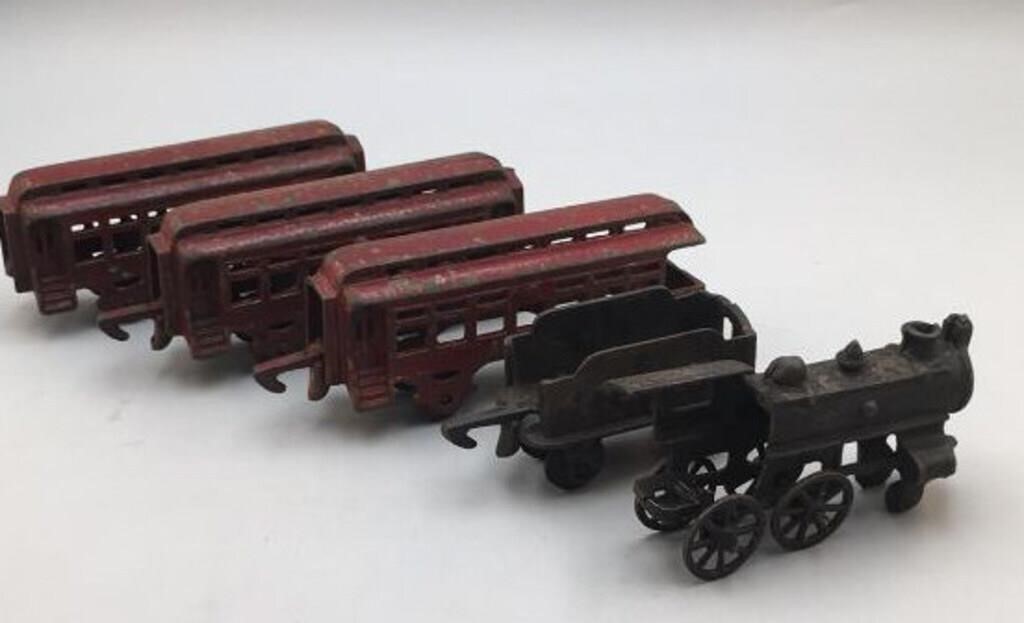 Vintage America Cast Iron Train Set