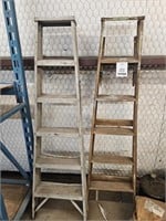 Two Step Ladders - One Aluminum / One Wooden
