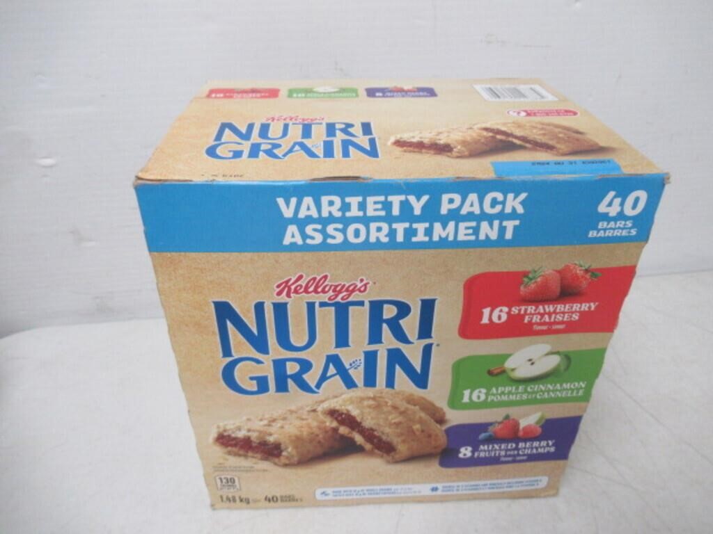 40-Pk Kellogg's Nutri-Grain Bars, Variety Pack,