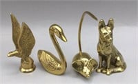 Brass Eagle, Swan, Mouse and Dog