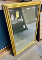 beveled mirror with gold frame