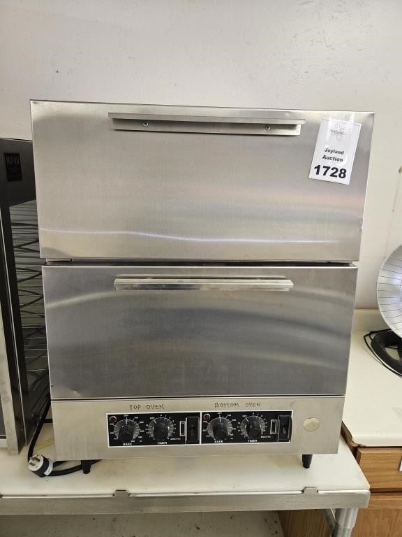 NuVu Dual Section Electric Counter Top Pizza Oven