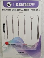 Stainless steel dental tools pack of 6