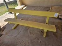 6ft Metal Yellow Bench