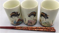 Japan Porcelain Gold Rimmed Tea Cups