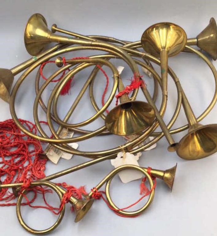 Vintage Brass Decorative Horns