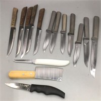 Vintage Stainless Steak And Paring Knifives.