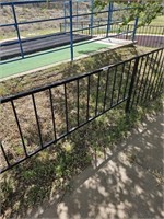 Approx 220ft  Metal Fence painted Black