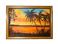 Susan Parrish Oil Painting Sunset at the Beach