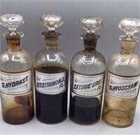Fluorescing Drugstore-  Apothecary Antique Jars