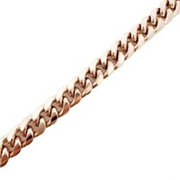 WIDE 9mm Curb Link Chain Necklace 14k Gold 24"