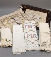Vintage Satin Pillow Covers & Linens