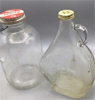 Vintage Half Gallon Bottle and Wine  Jug.