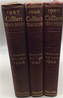 Colliers Year Books  Leather Bound Hard Backs.
