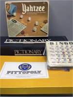Board Games: Pittopoly  Dictionary Yahtzee, Bingo