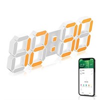 Deeyaple LED Digital Alarm Clock 3D Wall Clock