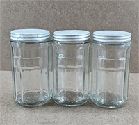 3pc Hoosier Glass Spice Jars