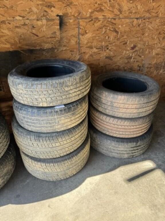 7 Various Size 4 - 15" Tires Used, 2 - 17" Tires