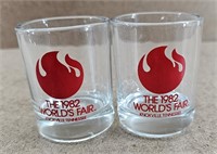1982 World Fair Shot Glasses - set of 2