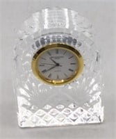 WaterFord Crystal Gold Rimmed Dome Clock.