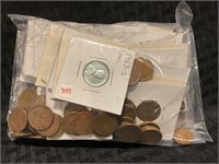 large lot of assorted Indian & wheat cents