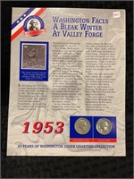 1953 silver quarters & stamp set