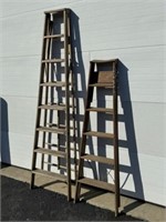 2 Wooden A Ladders 1 - 6' & 1 - 8'