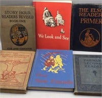 Antique Hard Back Reader Books, Gray, Elson