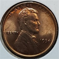 1934 Lincoln Wheat Cent BU Nice